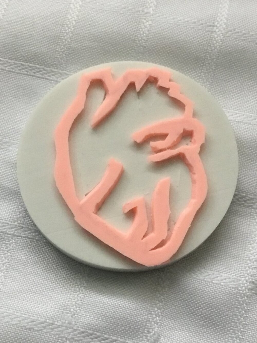 Two sides hand made rubber stamp